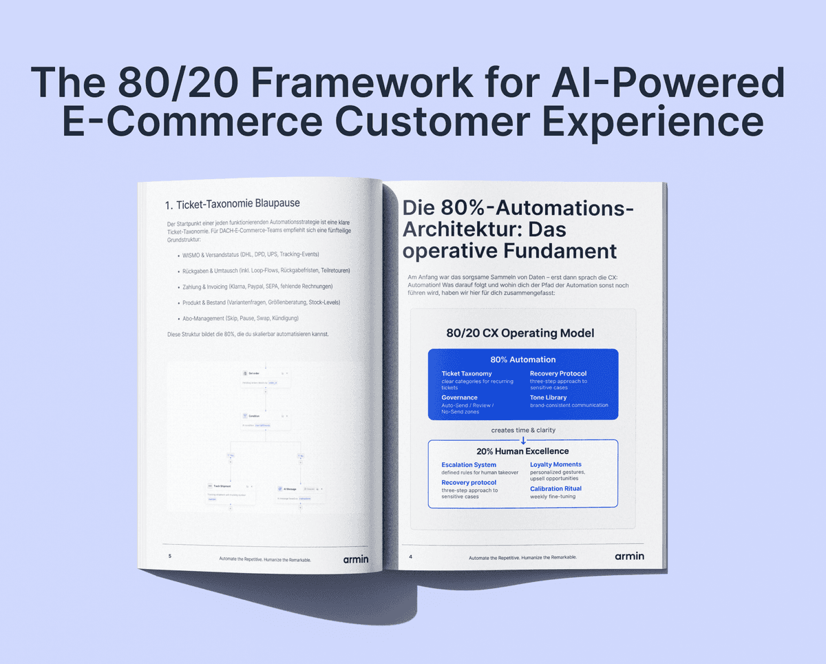 CX Whitepaper:\n The 80/20 Framework\n for AI-Powered E-Commerce Customer Experience